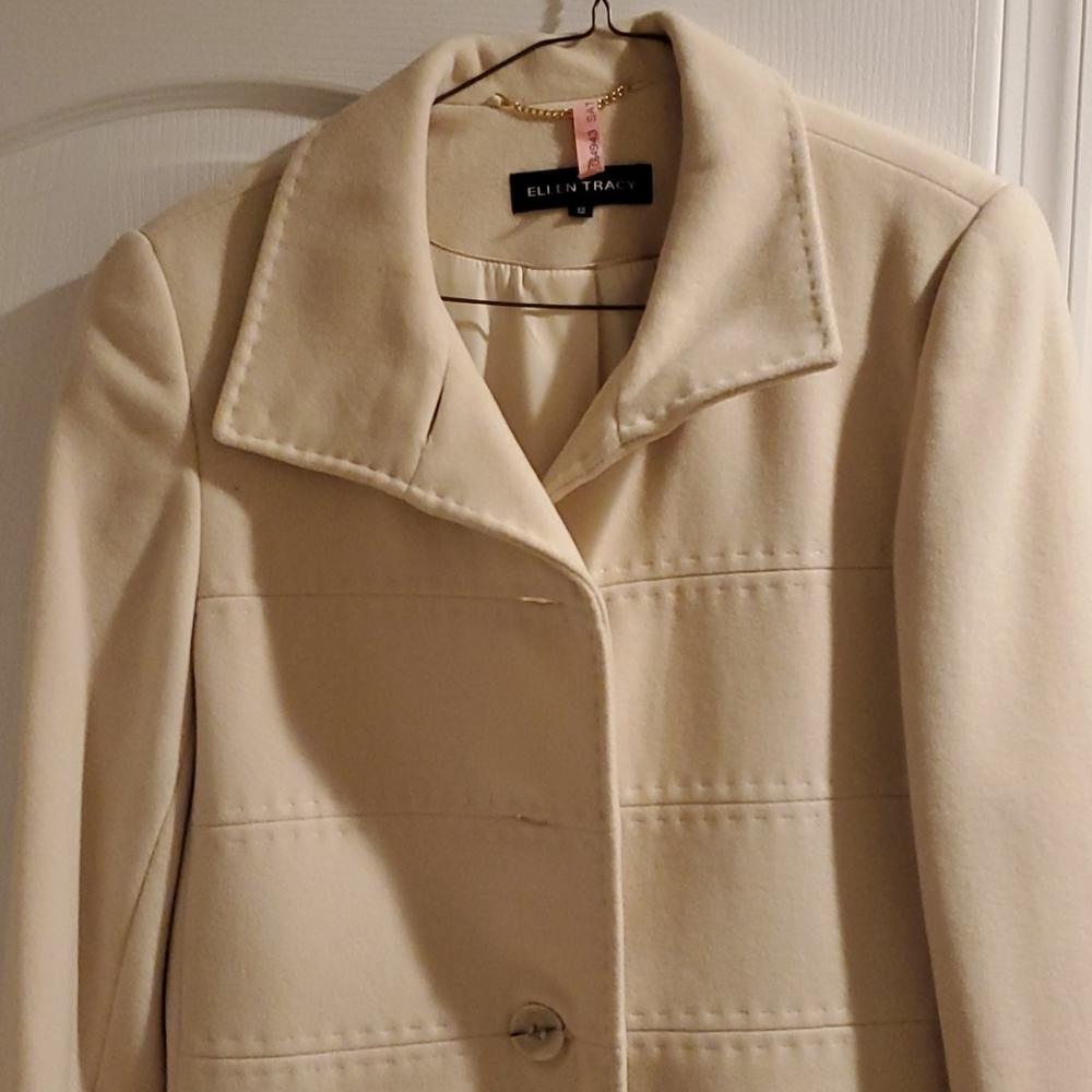 Off White Wool Winter Coat